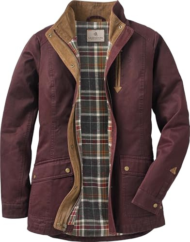 Legendary Whitetails Women's Saddle Country Shirt Jacket, Rusty Maroon, L