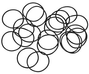 sourcing map 20 Stück Metrische Nitrilkautschuk O-Ringe Dichtung Gummi 25 mm Außendurchm. 23 mm Innendurchm. 1mm Breite