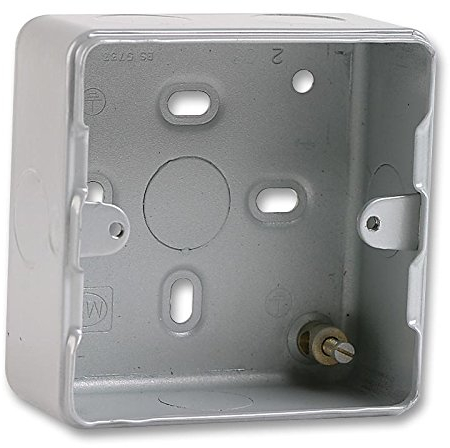 Grid+ 1 Gang Surface Box, Electrical Box Material Steel, Electrical Box Mounting Surface, No. of Gangs 1, Product Range MK Metalclad Grid Plus Metal Back Box, SVHC No SVHC (07-Jul-2017), Accessory Typ