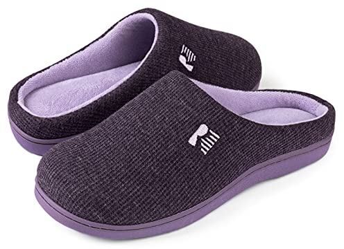 RockDove Damen Original Zweifarbige Hausschuhe mit Rückstellschaum, 38/39 EU, Aubergine