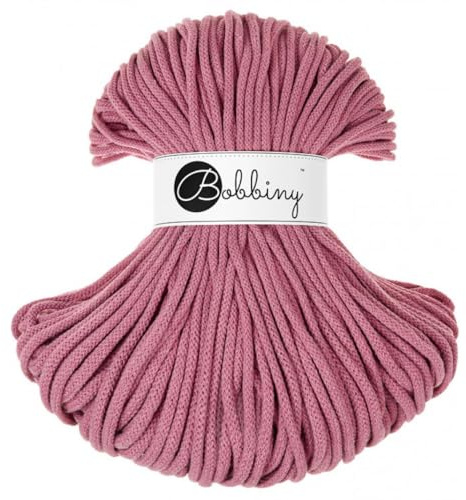 Bobbiny Makramee-Flechtkordel, 5 mm, 100 m, Rosa (Blossom)