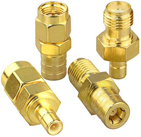SMA zu SMB Adapter DAB SMB Adapter Car Aerial Antenna Adapter KIT SMA SMB Stecker Buchse RF Adapter Für Auto Satellit Sirius XM DAB Radio Antenne Aerial Pigtail Kabel 4 Typ SMA zu SMB Anschluss