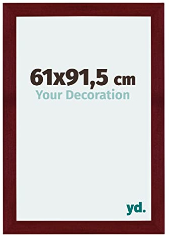 Your Decoration - Cadre 61x91.5 cm - Vin Rouge Patiné - Cadres Photo en MDF Avec Verre acrylique - Anti-Reflet - Cadre 61x91.5 - Mura