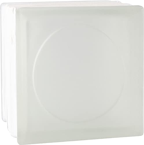 Fuchs Design THERMO BLOCK Plus, brique de verre Alpha blanc, 19x19x13,5cm, 2 faces satinées Isolation thermique: Ug 0,8