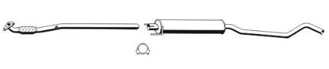 VEGAZ OS-478ERNS Silencieux intermédiaire avec collier