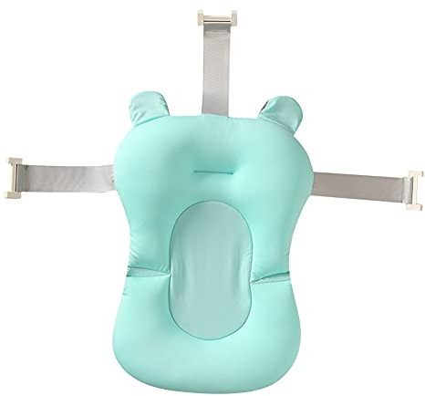 Coussin de Bain pour Nouveau-né - Tapis Antidérapant avec Support Siège de Baignoire Bébé - Pliable et Flottant pour Douche