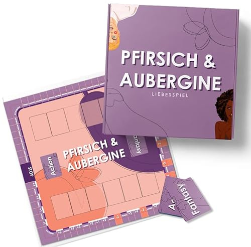 Pfirsich & Aubergine Fantasien Werden Realität – entdeckt eure verborgensten Wünsche Liebesspiel für Paare | Erotisches Brettspiel mit 350 Karten für mehr Lust, Nähe & Sex | Sexspiel für Pärchen
