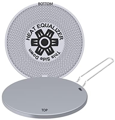 Heat Equalizer-9.25 inch High-Polish Commercial-Grade Diffuser for Gas & Electric Stoves – Aluminum & Copper Alloy Hot Plate-Burner Cover-Simmer Plate