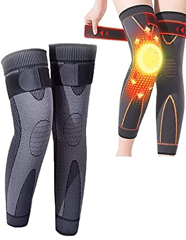 KNEECA Tourmaline Acupressure Selfheating Knee Sleeve,Mugwort Acupressure Shaping Knee Pads,Comfortable Anti –Slip Knee Support Brace,Knee Compression Sleeves for Woman and Man (Black, XXL)