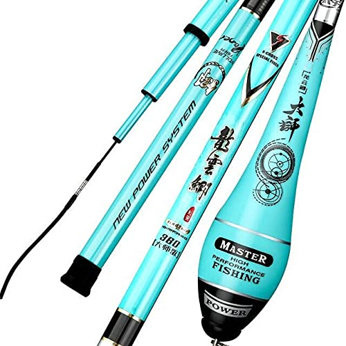 Karpfen Angelrute Carbon Ultraleichte feine leichte Angelrute 28 Tune 4,5 Meter Angelrute Handstab 2.7m-8,1 m 894 (Color : Blue, Size : 7.2 m)