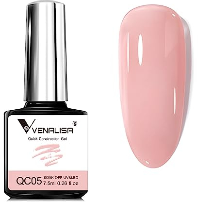 Venalisa Gel Aufbau Nägel UV Builder Gel Natur Farbe Nude Pink Smoke UV Gel Nagellack Semi-Permanent für die Reparatur der Maniküre, Maniküre-Set