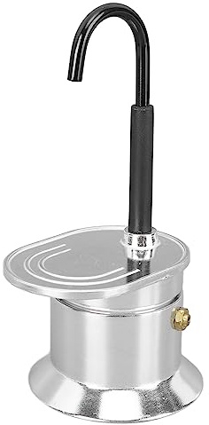 Asixxsix Kaffeemaschine, Aluminiumlegierung Einzelrohr Moka Pot, leichte tragbare italienischen Stil Anti-Rost schnell Arbeiten Stovetop Espresso Maker für Home Outdoor Camping Parteien
