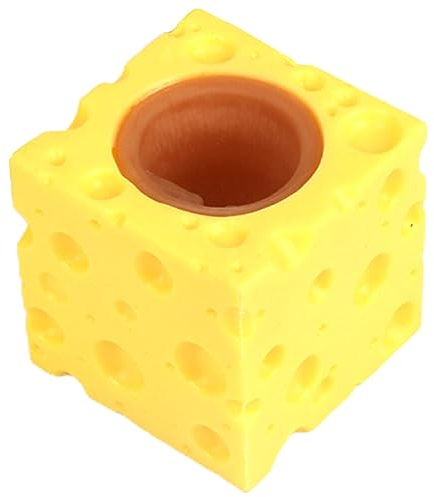 TOYANDONA 3pcs Cheese Stress Balls Pop Fidget Toys Mouse Squeezing Toy Animal Stress Ball Sensory Fidget Toy Funny Mouse Decompression Toy Random Color