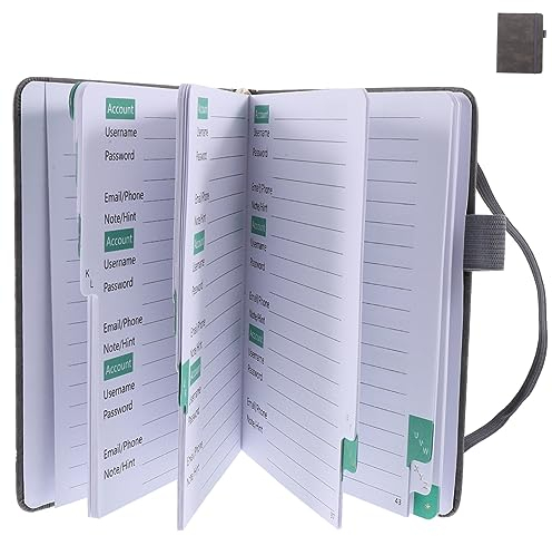 ABOOFAN Kleines Adressbuch Für Zuhause Tragbarer -Organizer Multifunktionales Notizbuch Für Adressen Und Geburtstage Schwarz Für Unterwegs