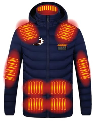 YAOJIWANG 2023 Manteau Chauffant Homme,Blouson Chauffant Femme,Doudoune Chauffant éLectrique Grande Taille, Veste Chauffage Usb,21niveaux De TempéRature Pour Chasse Moto RandonnéE Ski En Plein Air 6x