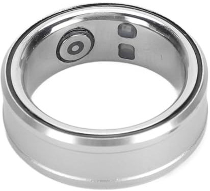 Smart Health Ring, Smart Ring Health Tracker BT 5.1 NFC Schlafkörpertemperaturüberwachung Schrittzähler IP68, Schlafqualitäts Tracker für Geburtstagsgeschenke (Silver)