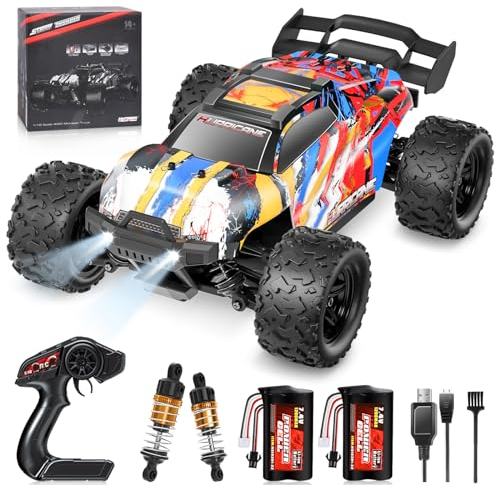 JONRRYIN Ferngesteuertes Auto, 2,4 GHz 1:18 Offroad RC Auto 40 km/h, 4WD Schnelles Ferngesteuertes Rennauto, All Terrain RC Monster Truck Wasserdicht Rennauto für Erwachsene Kinder Spielzeug