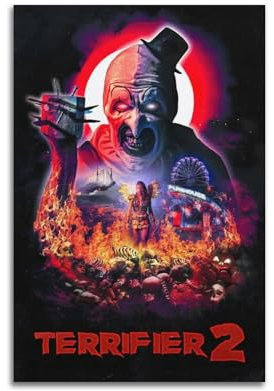 Terrifier Filmposter auf Leinwand, Raumdekoration, ästhetisches Poster, künstlerisches Poster für Schlafzimmer, Wohnzimmer, Wände, 30 x 45 cm, ungerahmter Stil
