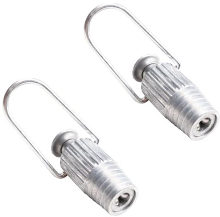 TopHomer 2 Pcs Metal Lightweight Clothesline Tightener DIY Household Washing Line Tensioner Clothes Drying Lone Tight Tool for Bathroom Balcony (Aluminum)