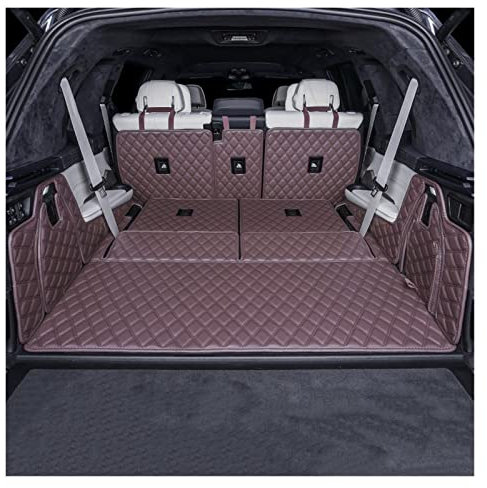DZSJHGFDD Auto Kofferraummatte Kofferraummatten Für Q7 2016-2022 7-Sitzer Kofferraummatten Custom Auto Leather Accesorios Anti Rutsch Matte Gummi(4)