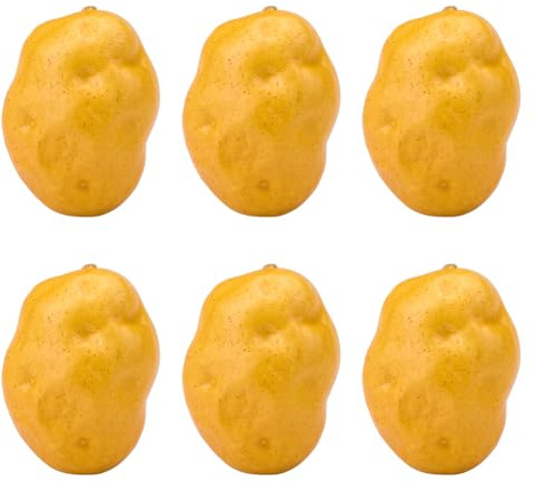 GORGECRAFT 6pz Patatas de Espuma de Simulación de Verduras Artificiales Realistas Alimentos Exprimibles Patatas de Burbujas Decorativas para Fotografía de Casa Cocina Modelo de Fiesta Pub Adorno