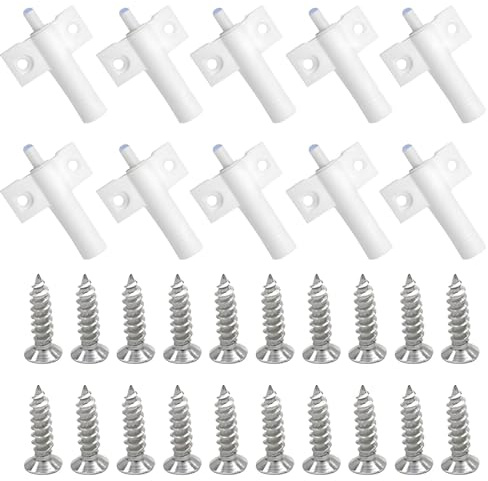 10 PCS Soft Close Dampers Buffers with 20 PCS Stainless Steel Screws,Durable Soft Close Door dampers,Quiet Close Damper Buffer Easy Installation,for Kitchen Cabinets,Wardrobe Doors,Furniture