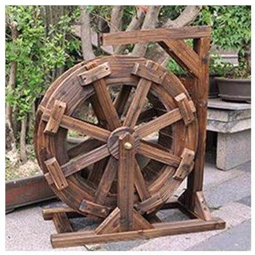 Fuente De Rueda De Agua De Madera, Fuente De Agua For Decoración De Jardín, Circulación De Piscina, Jardín Al Aire Libre Con Rocalla Y Paisajismo Con Agua Corriente, For Jardín, Patio Trasero(30cm/11.