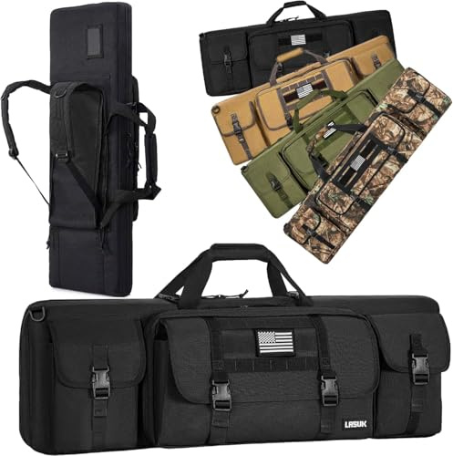 AKOZLIN Doppelter Gewehrkoffer, tragbarer Langer Rucksack,46in