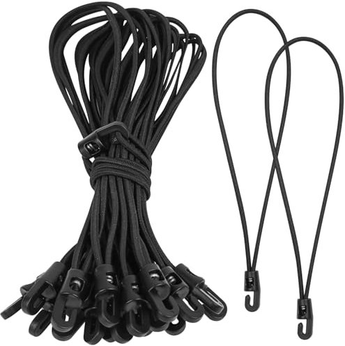 20 Stück Spanngummi mit Haken, 26cm Expander mit Haken, Gummispanner mit Haken, Multifunktional Planenspanner mit Haken, Gummischnur Spannseile Spanngurte Gepäckspanner mit Haken für Planen Zelt