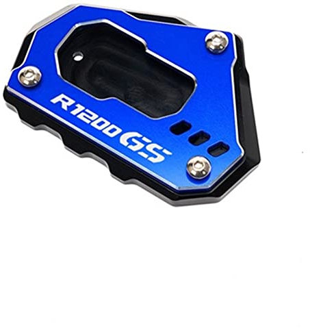 MNEUEQ Dauerhaft haltbar Motorrad CNC Ständer Fuß Seitenständer Verlängerung Pad Stützplatte Für B&MW R 1200 GS LC R1200GS ADV R1250GS Adventure(Blu,1)