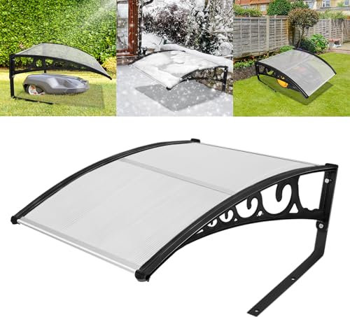 YARDIN Robot Tondeuse Garage Carport pour Tondeuse Robot Auvent Toit Carport Kit de Construction pour Tondeuse Voiture Poudre Toit Polycarbonate Protection Solaire