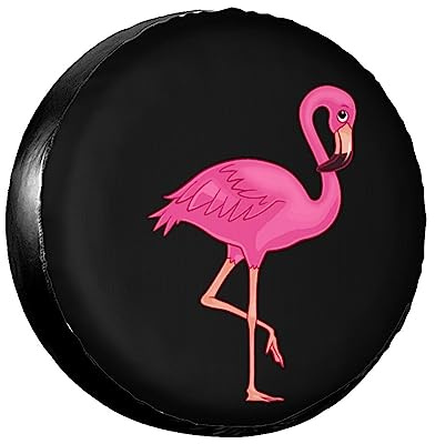 Reservdäckskydd 'I Dont Give A Flock Flamingo Animal Hjulöverdrag Mjuk Auto Däckskydd Premium Däckväska för resetillbehör Olika fordon S