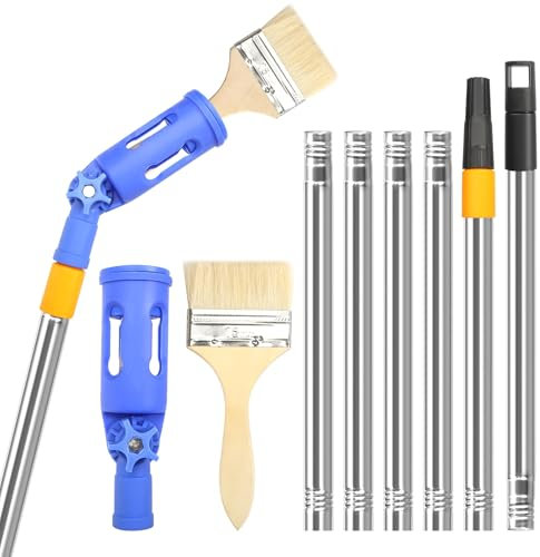 prota Rallonge de Pinceau Peinture Pinceau Multi Angle, Extension de Pinceau Télescopique, Poteau d'Extension pour Rouleau de Peinture pour Peinture Murale Peindre Des Plafonds Hauts