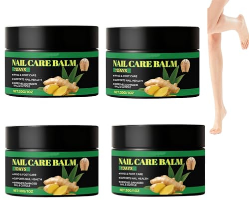 Balsamo per la cura delle unghie - Idratazione delicata per unghie e cuticole secche/fragili - Idratante quotidiano per mani e piedi, aiuta a mantenere la forza delle unghie dei piedi (4PCS)