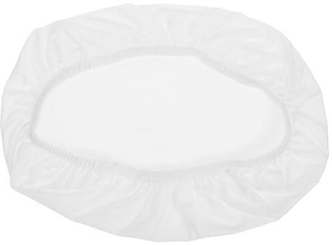 LALADEFIEE Copriserbatoio WC Bianco in Poliestere, Elastico e Facile da Installare, Copertura Lavabile per Bagno, Protezione Antipolvere