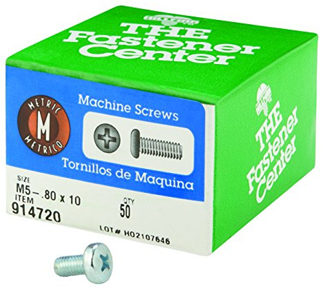 Hillman M5-0.8 mm x 10 in. L Phillips Pan Head Zinc-Plated Steel Metric Machine Screws 50 pk