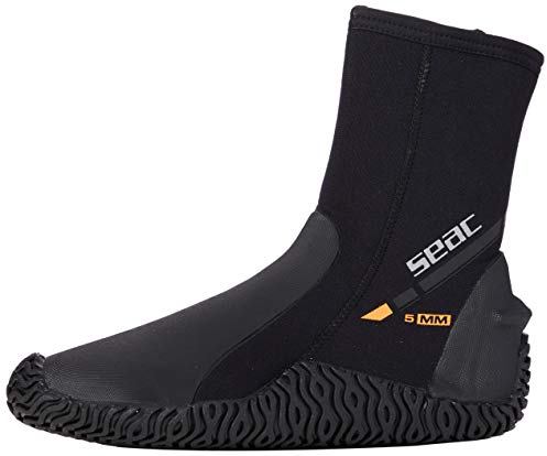 SEAC Basic HD, Füßlinge aus 5 mm Neopren und Fester Laufsohle, schwarz, XXL