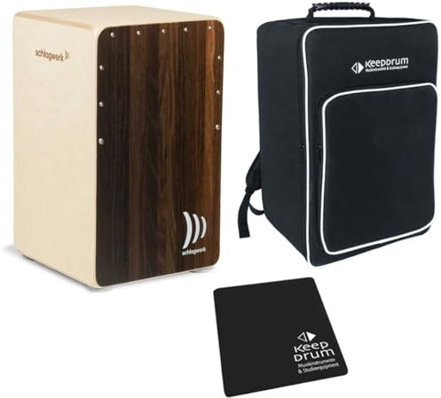 Schlagwerk CP-408 Cajon 2inOne Dark Oak + keepdrum Gig Bag + Sitzpad