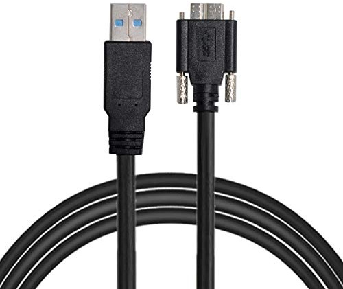 Chenyang 15ft 5m USB 3.0 A Type Cable Male to Micro USB 3.0 B Male with Mount Panel Screws for Camera Disk