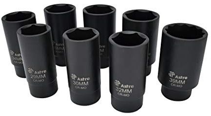 Astro Pneumatic Tool 78866 6-kant Achsenmutter Steckschlüsselsatz 8-teilig
