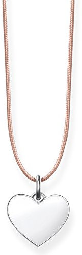 Thomas Sabo Damen-Kette Choker Herz Anhänger 925 Sterling Silber beige LSKE003-173-19-L80v