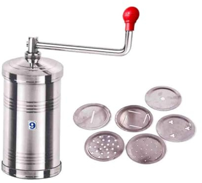 Stainless Steel Sev Maker and Sancha, Manual Pasta Maker, Silver Color