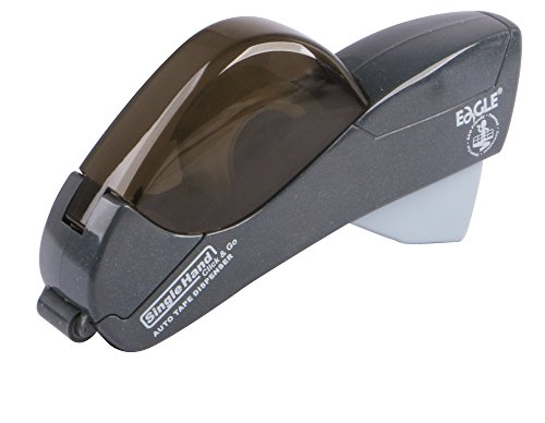 Eagle Distributore automatico di nastro e pistola per nastro adesivo gratuito 1/2 (12 mm) e 3/4 (19 mm) Ideale per nastrare regali, pacchetti, album di ritagli e buste (grigio)