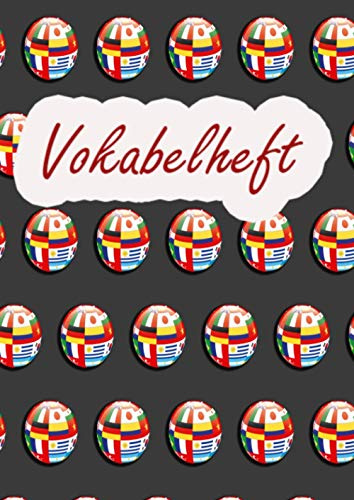 Vokabelheft A4: Großes XXL Vokabelheft mit 120 blanko DINA4 Seiten mit 2 Spalten