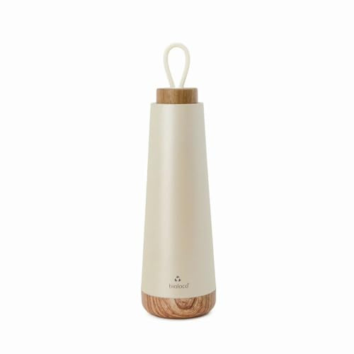 Chic Mic Bioloco Loop Thermosflasche aus Edelstahl hergestellt, Farbe: Pearl, Fassungsvermögen: 500 ml, Maße: 7.5 cm x 7.5 cm x 28 cm, BEL124