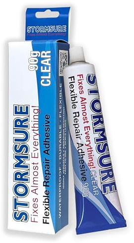 Stormsure Flexibler Reparaturkleber (90g) Transparent - Universalkleber für Schlauchboote und Luftboote