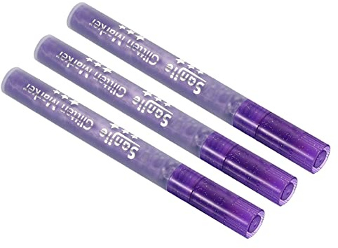 PATIKIL Metallic Paint Pens, 3 Pack Acrylic Paint Marker Flash Line Colored Markers Pen for Rock Painting, Scrapbook Crafts, DIY Photo Album, Purple