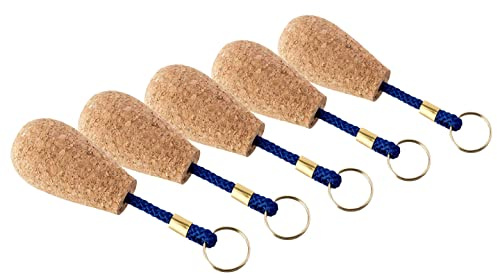 5er-Pack Boots Schlüssel-Anhänger aus Kork | maritime Anhänger für Schlüssel (Boje) | 3 verschiedene Formen zur Auswahl