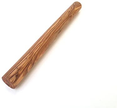 Rouleau à pâtisserie massif Ø 4 cm Longueur 25/30/35/40/45 cm au choix Rouleau à pizza Rouleau à pâtisserie en bois d'olivier (longueur : 40 cm)