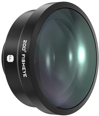 Freewell Obiettivo Fisheye 200° compatibile con le custodie Freewell Sherpa per iPhone e Galaxy e con la gabbia Genius Rig (Solo compatibile con F-Lens Mount)